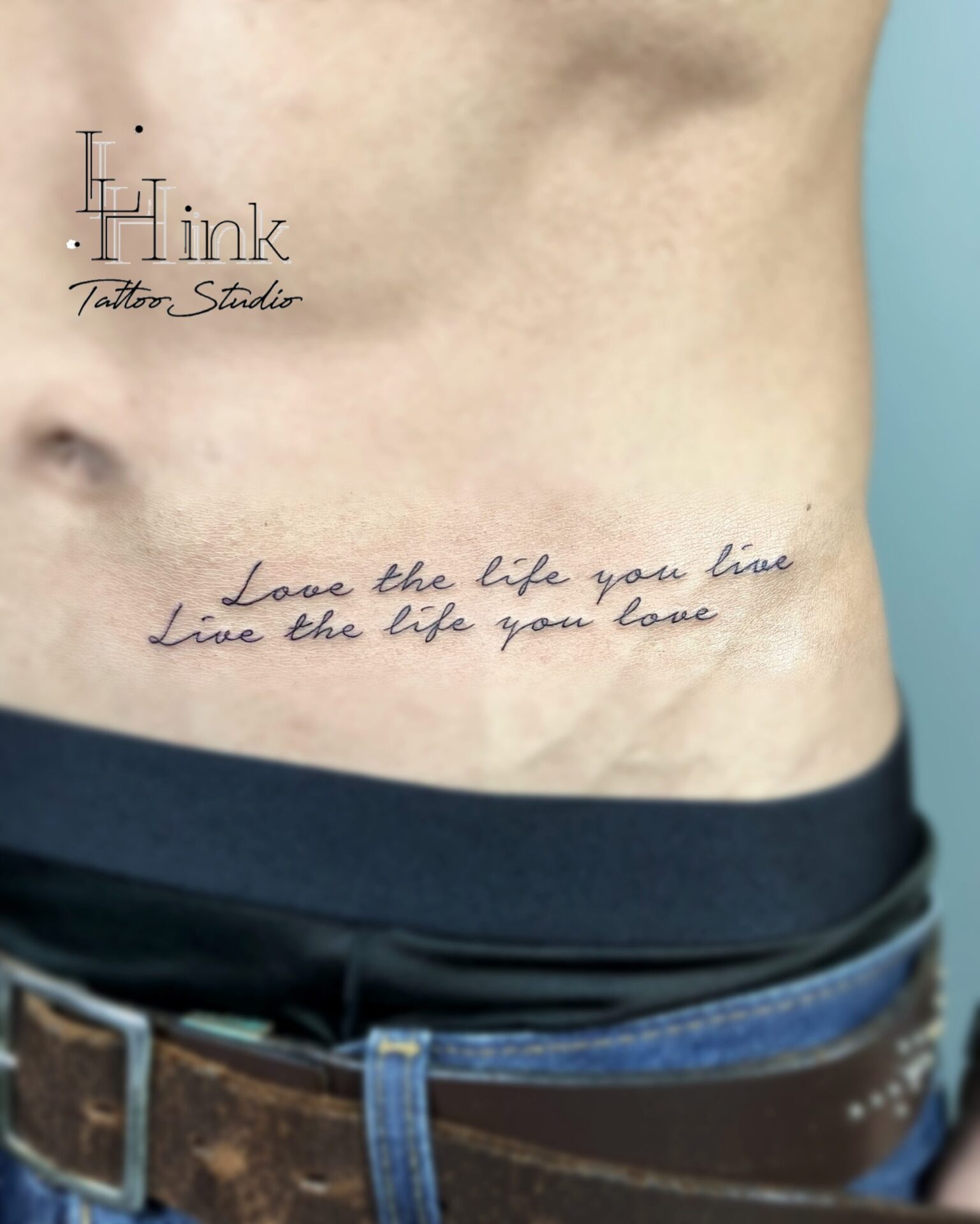 東京吉祥寺のタトゥースタジオLH ink Tattoo Studioで施術した レタリングタトゥー