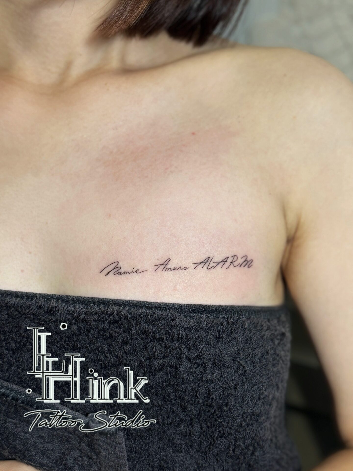 東京吉祥寺のタトゥースタジオLH ink Tattoo Studioで施術した レタリングタトゥー