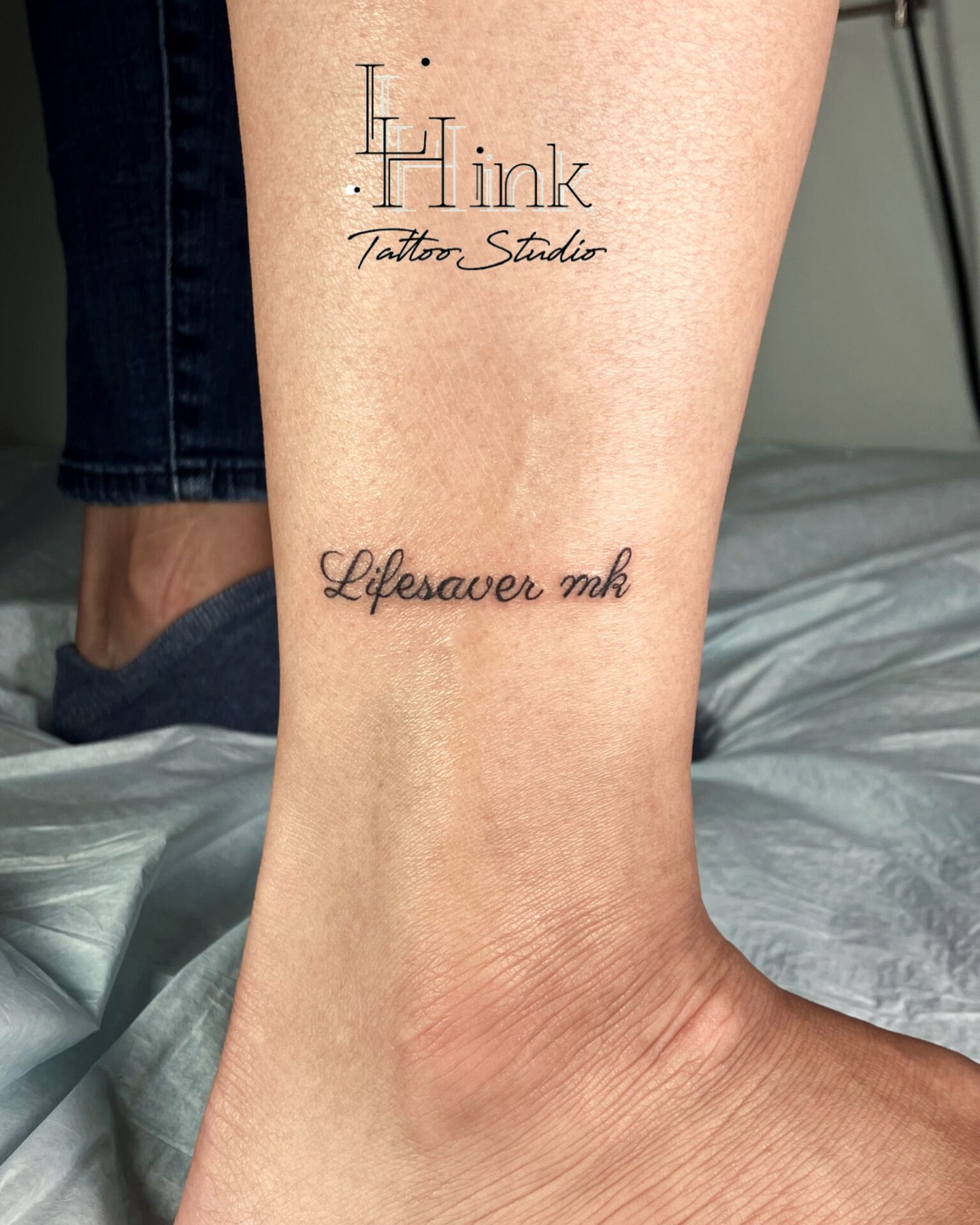 東京吉祥寺のタトゥースタジオLH ink Tattoo Studioで施術した レタリングタトゥー