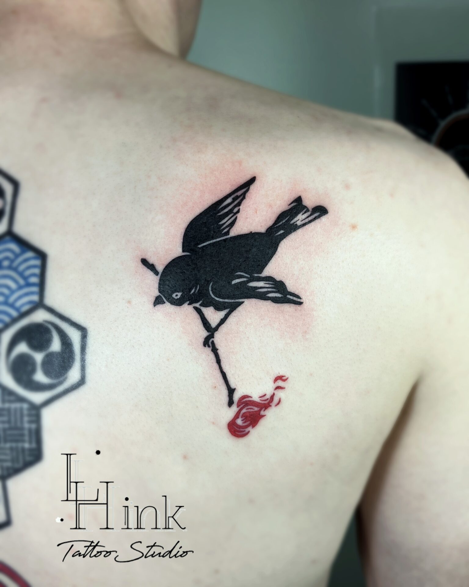 東京吉祥寺のタトゥースタジオLH ink Tattoo Studioで施術した Bird