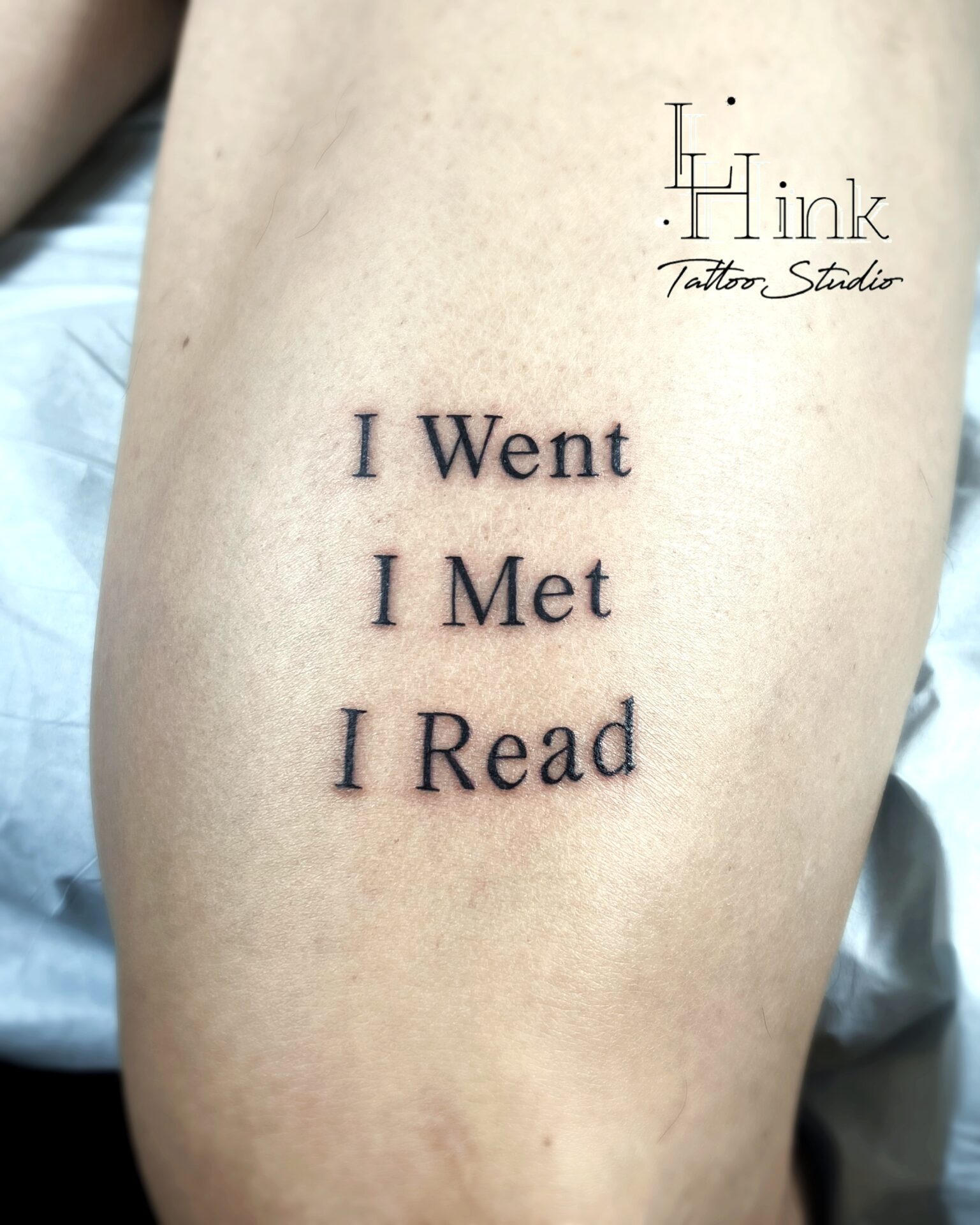 東京吉祥寺のタトゥースタジオLH ink Tattoo Studioで施術した レタリングタトゥー