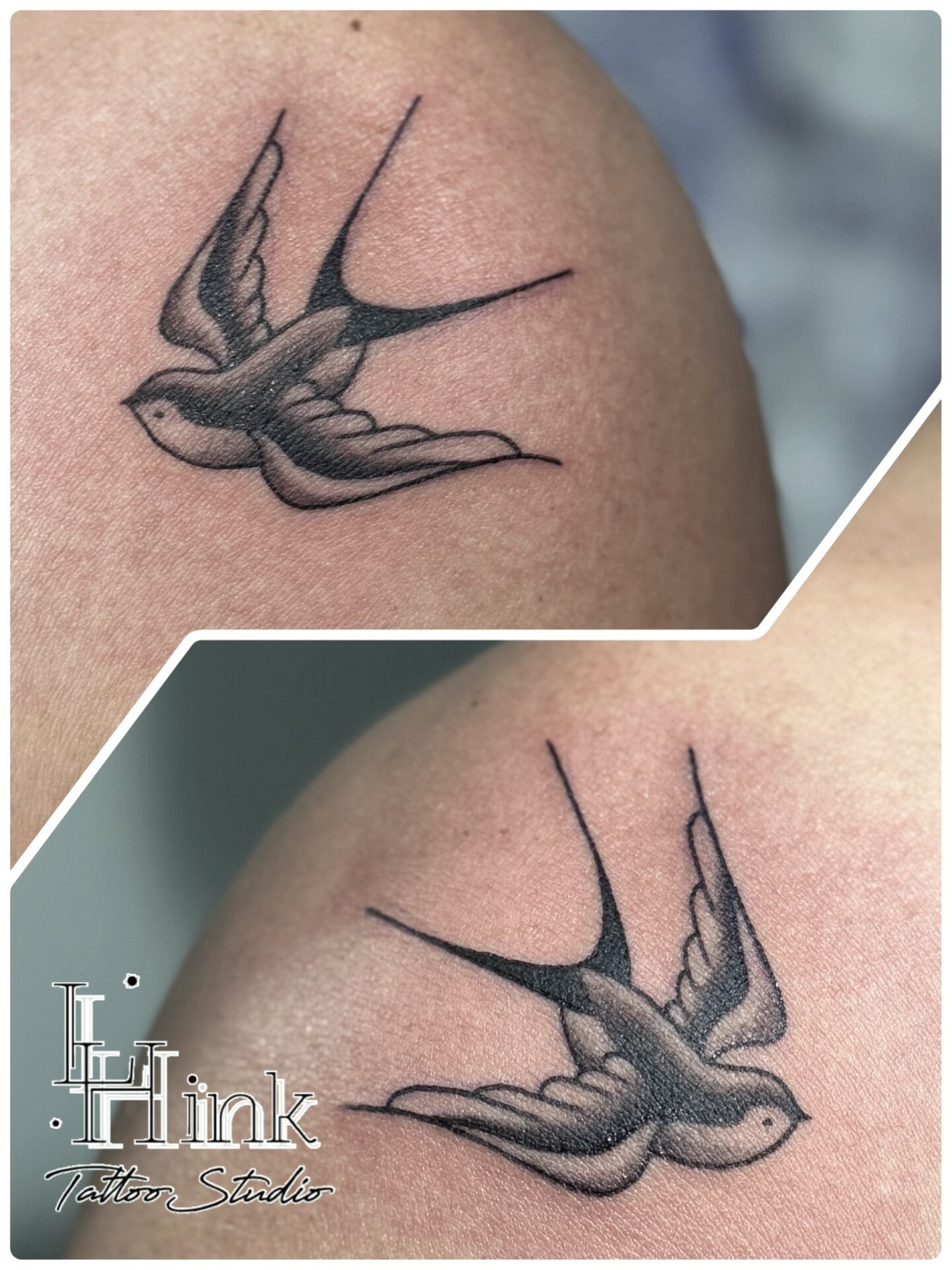 東京吉祥寺のタトゥースタジオLH ink Tattoo Studioで施術した Swallows