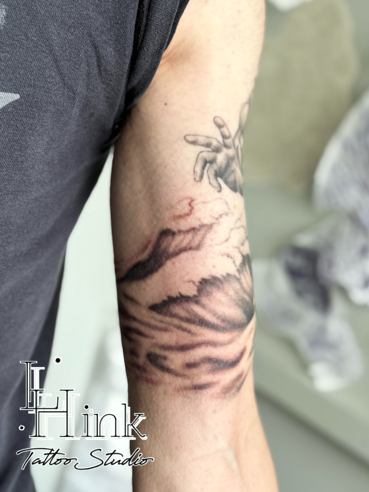 東京吉祥寺のタトゥースタジオLH ink Tattoo Studioで施術した ポセイドン