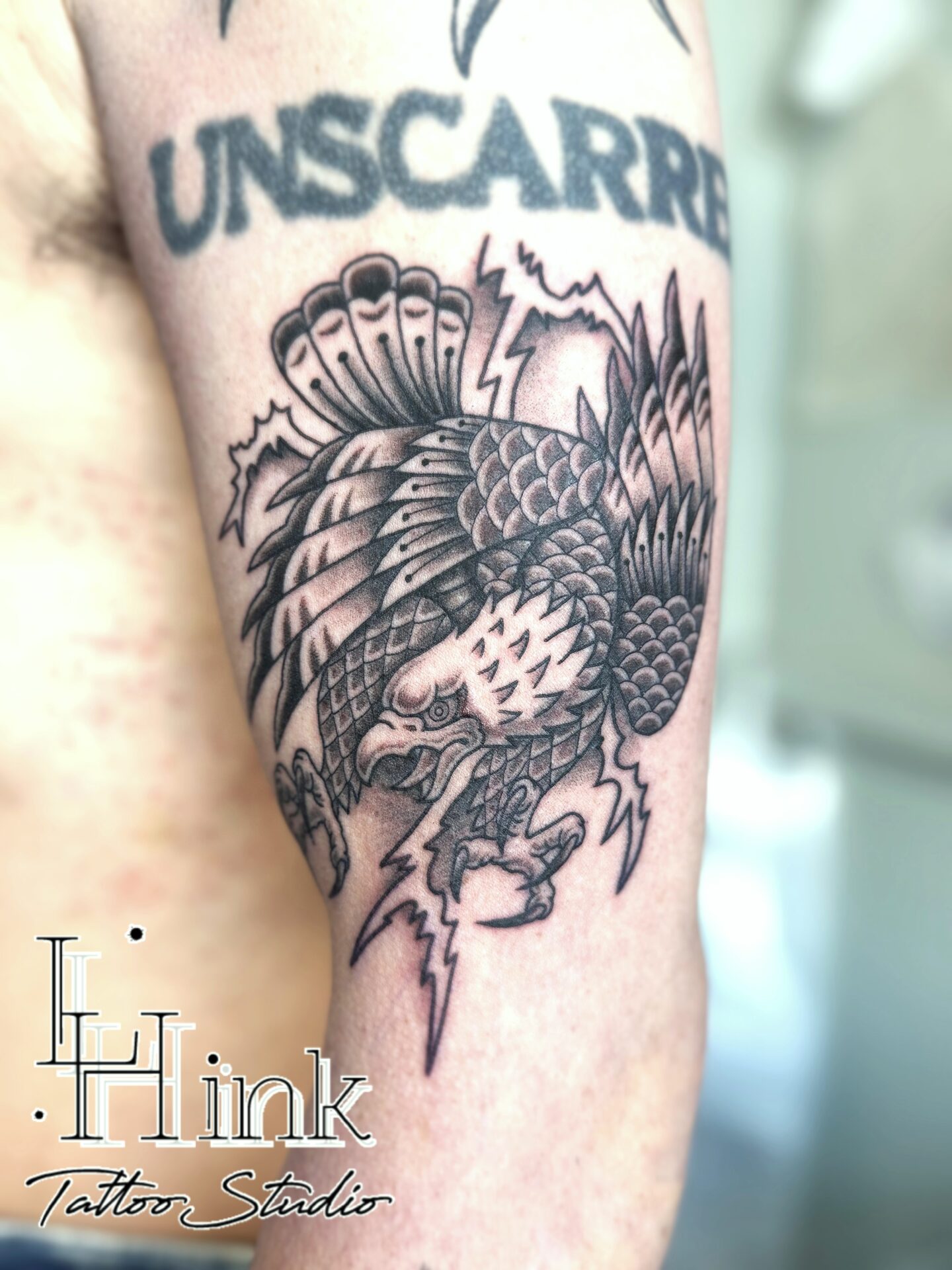 東京吉祥寺のタトゥースタジオLH ink Tattoo Studioで施術した Eagle