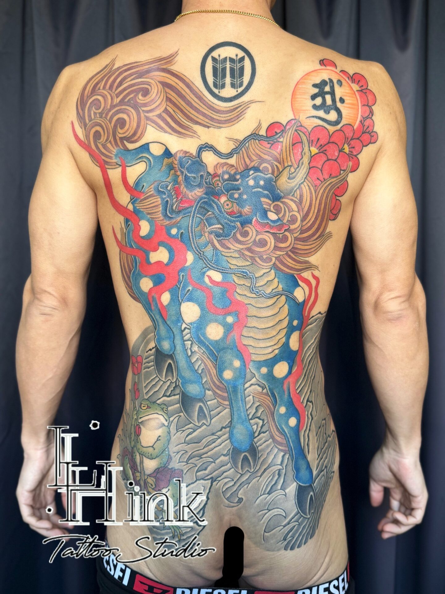 東京吉祥寺のタトゥースタジオLH ink Tattoo Studioで施術した 麒麟