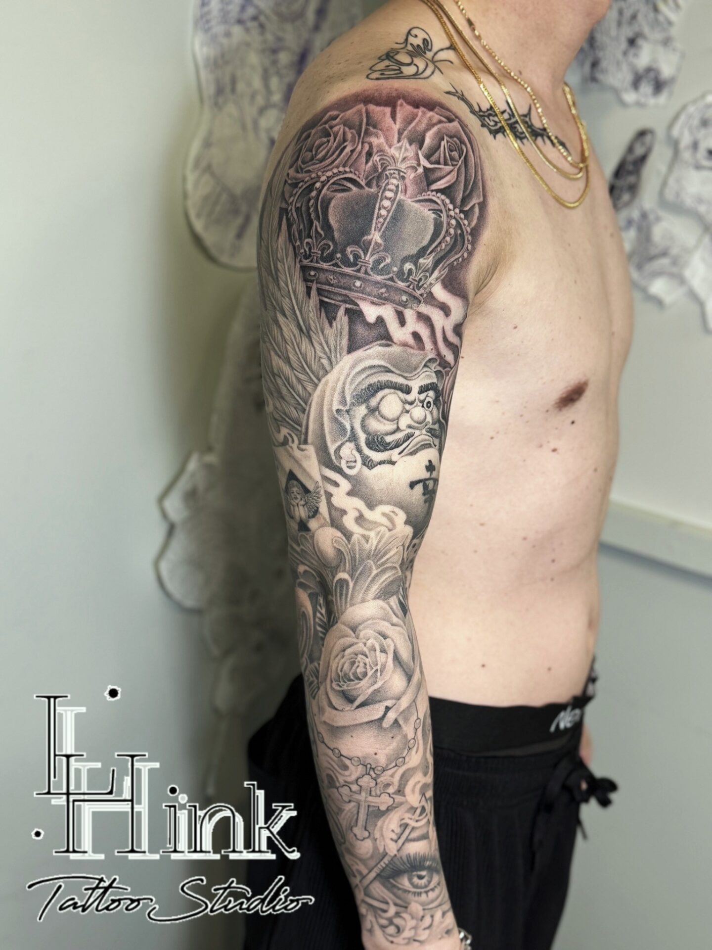 東京吉祥寺のタトゥースタジオLH ink Tattoo Studioで施術した オリジナルチカーノタトゥー