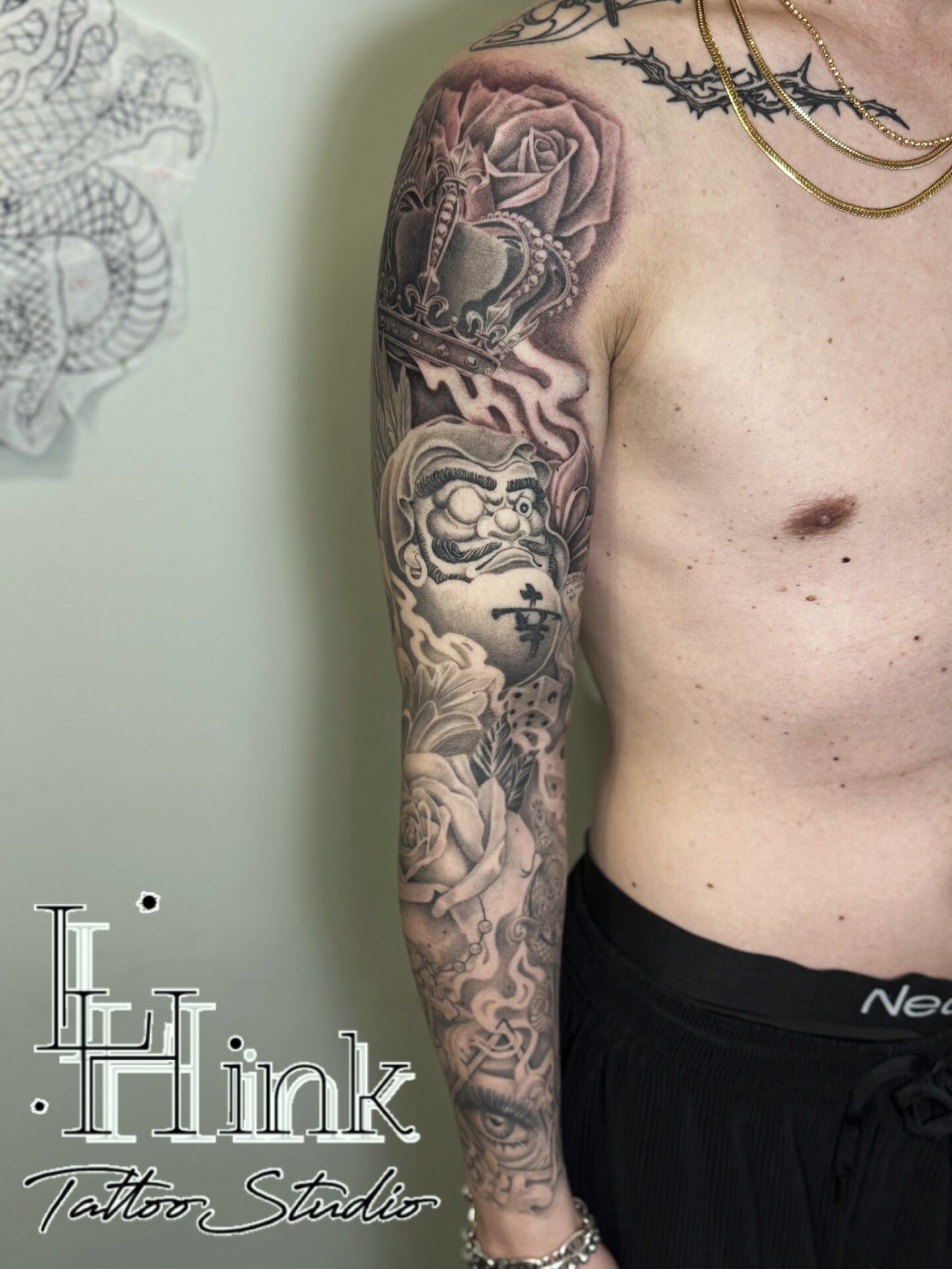 東京吉祥寺のタトゥースタジオLH ink Tattoo Studioで施術した オリジナルチカーノタトゥー