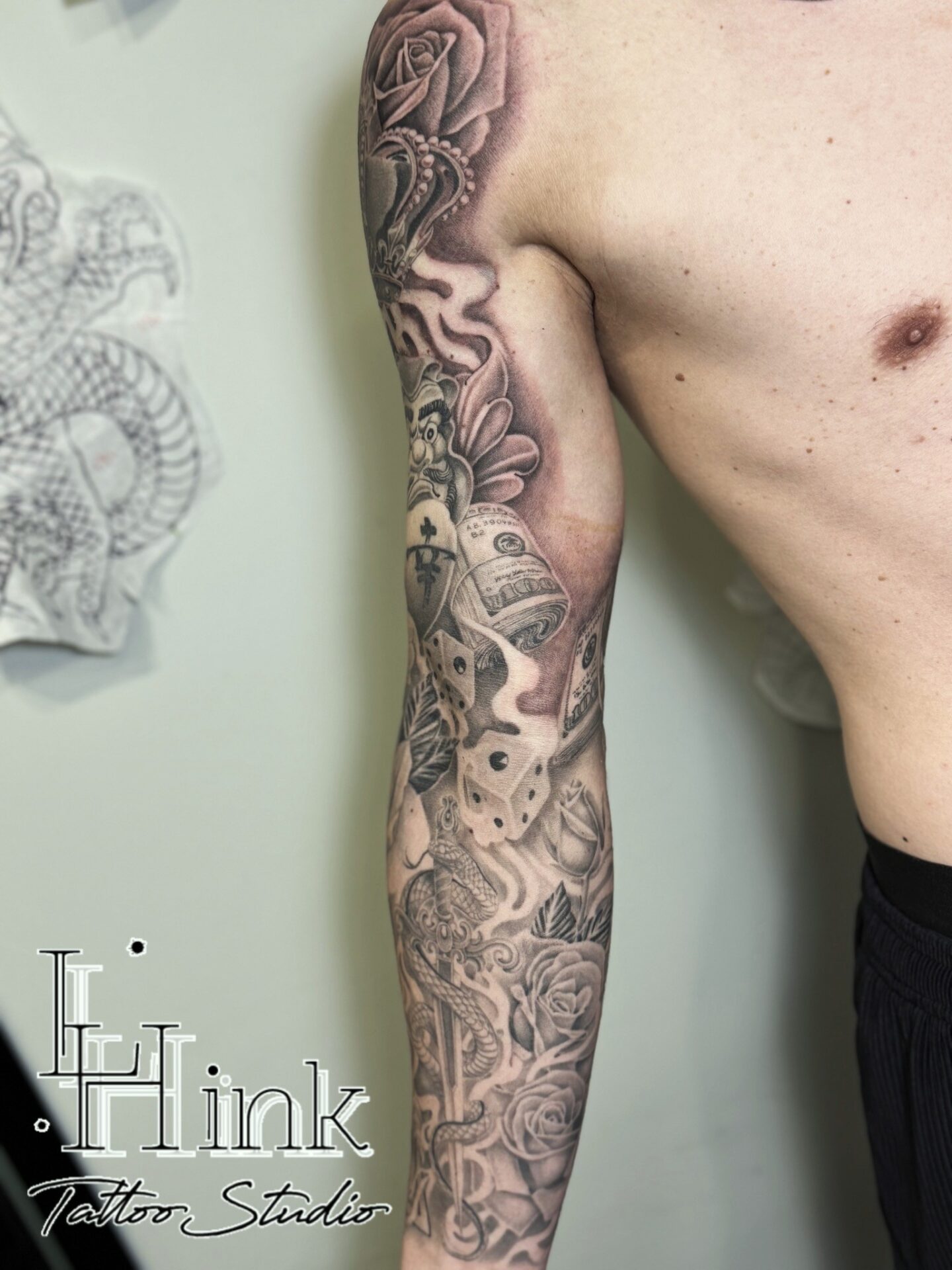東京吉祥寺のタトゥースタジオLH ink Tattoo Studioで施術した オリジナルチカーノタトゥー