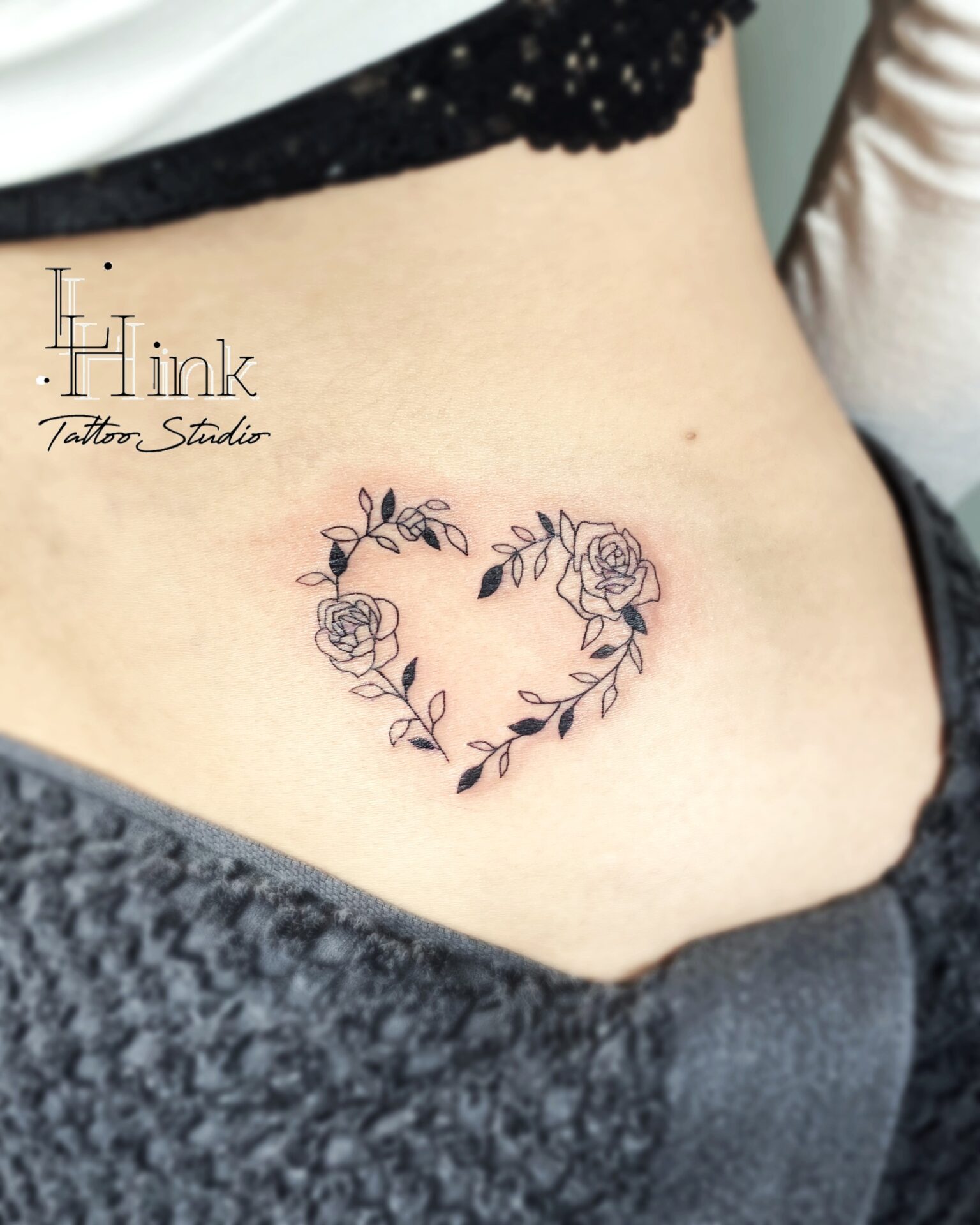 東京吉祥寺のタトゥースタジオLH ink Tattoo Studioで施術した Rose Heart