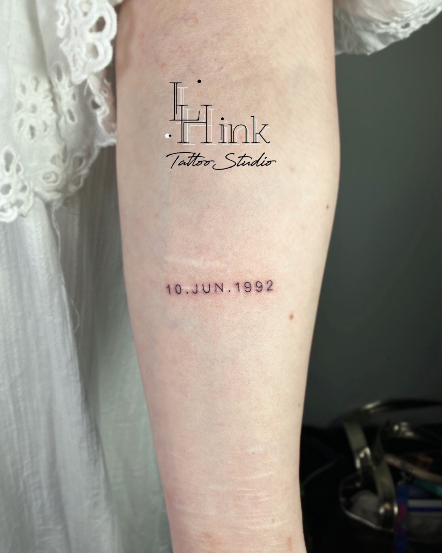 東京吉祥寺のタトゥースタジオLH ink Tattoo Studioで施術した レタリングタトゥー