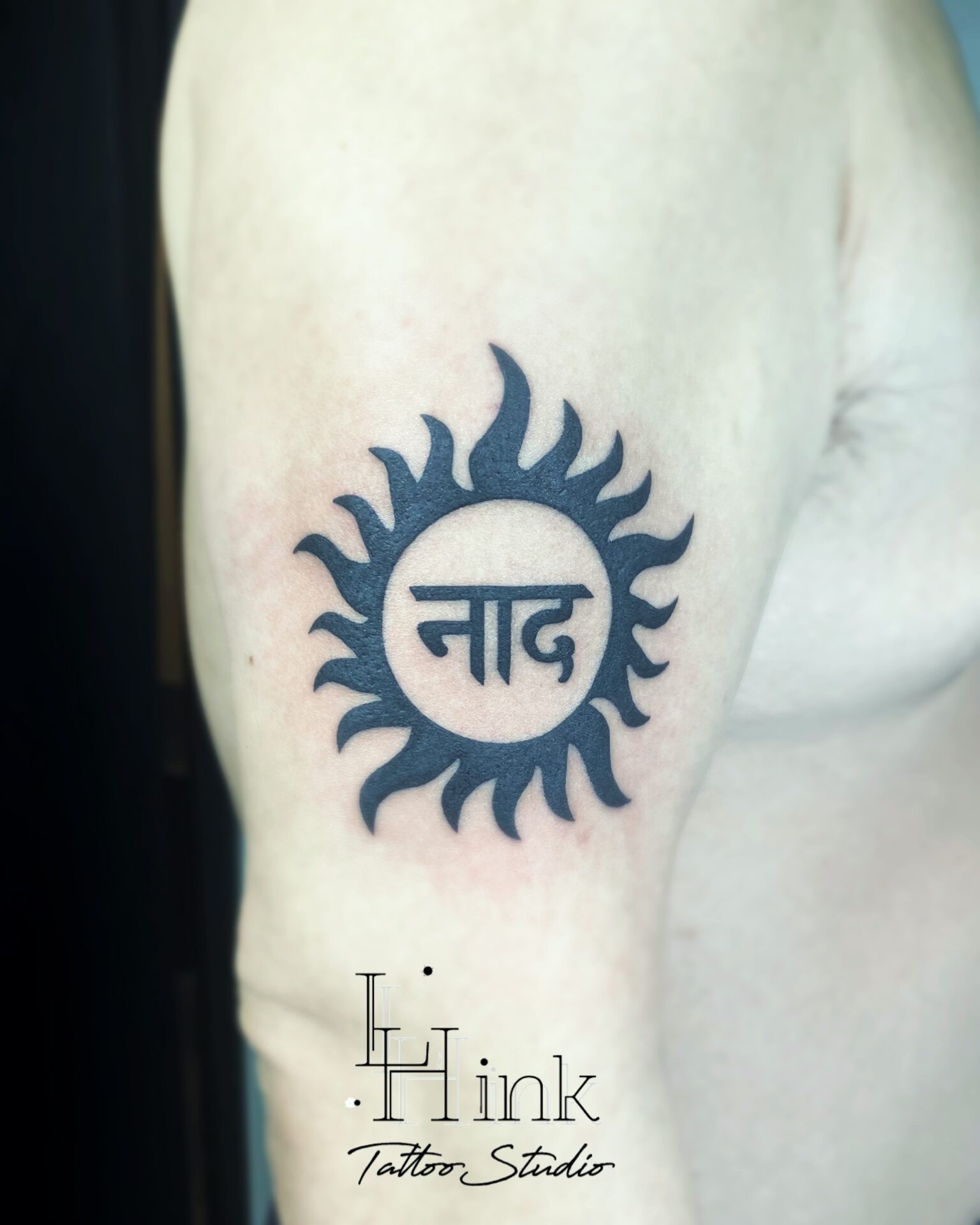 東京吉祥寺のタトゥースタジオLH ink Tattoo Studioで施術した 太陽