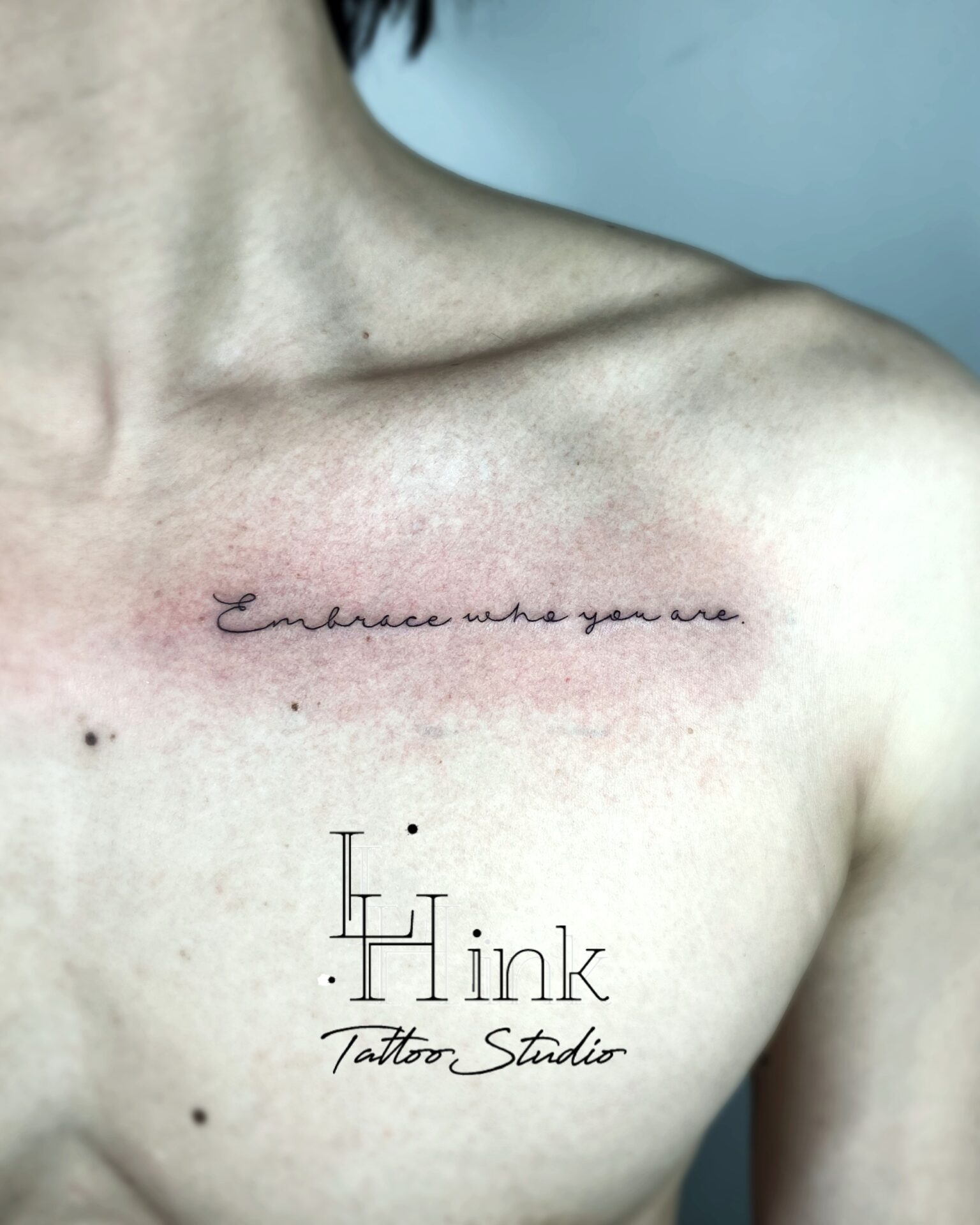 東京吉祥寺のタトゥースタジオLH ink Tattoo Studioで施術した レタリングタトゥー