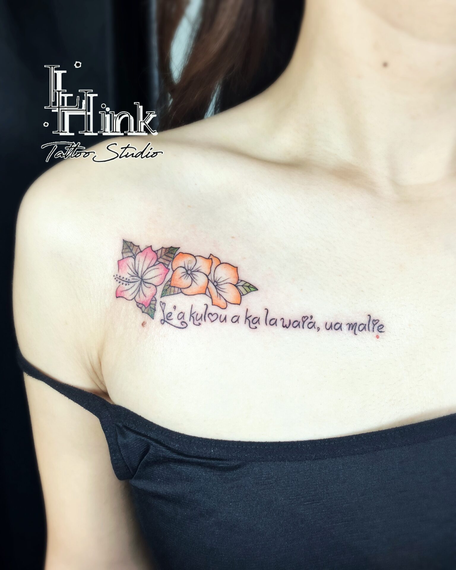 東京吉祥寺のタトゥースタジオLH ink Tattoo Studioで施術した Leʻa kulou a ka lawaiʻa, ua mālie