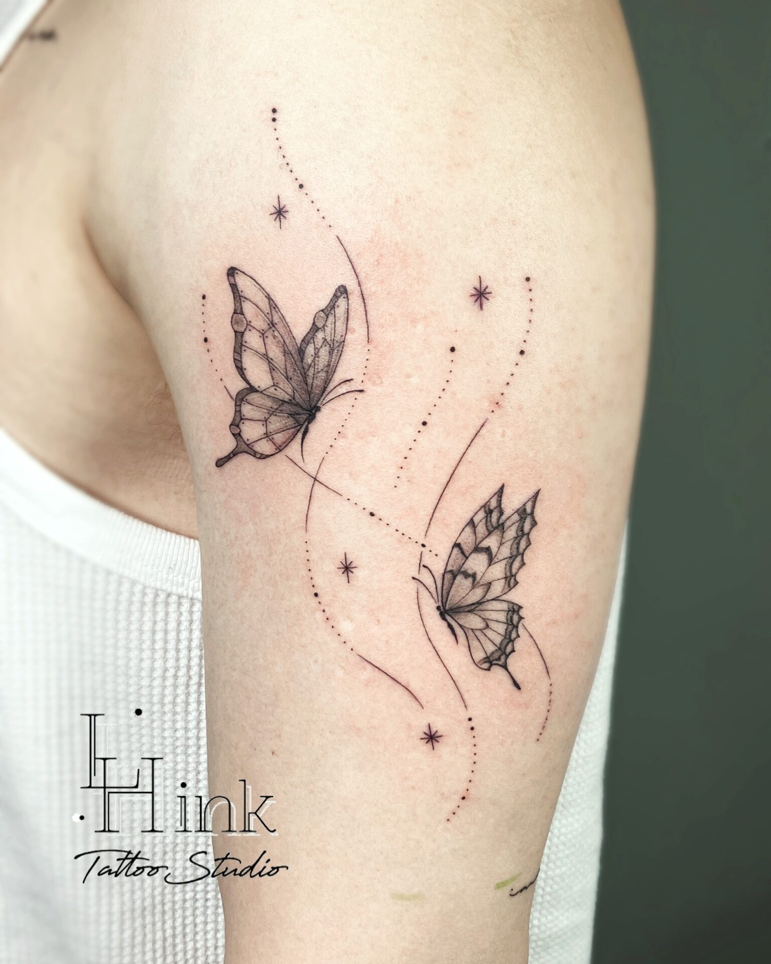 東京吉祥寺のタトゥースタジオLH ink Tattoo Studioで施術した butterfly