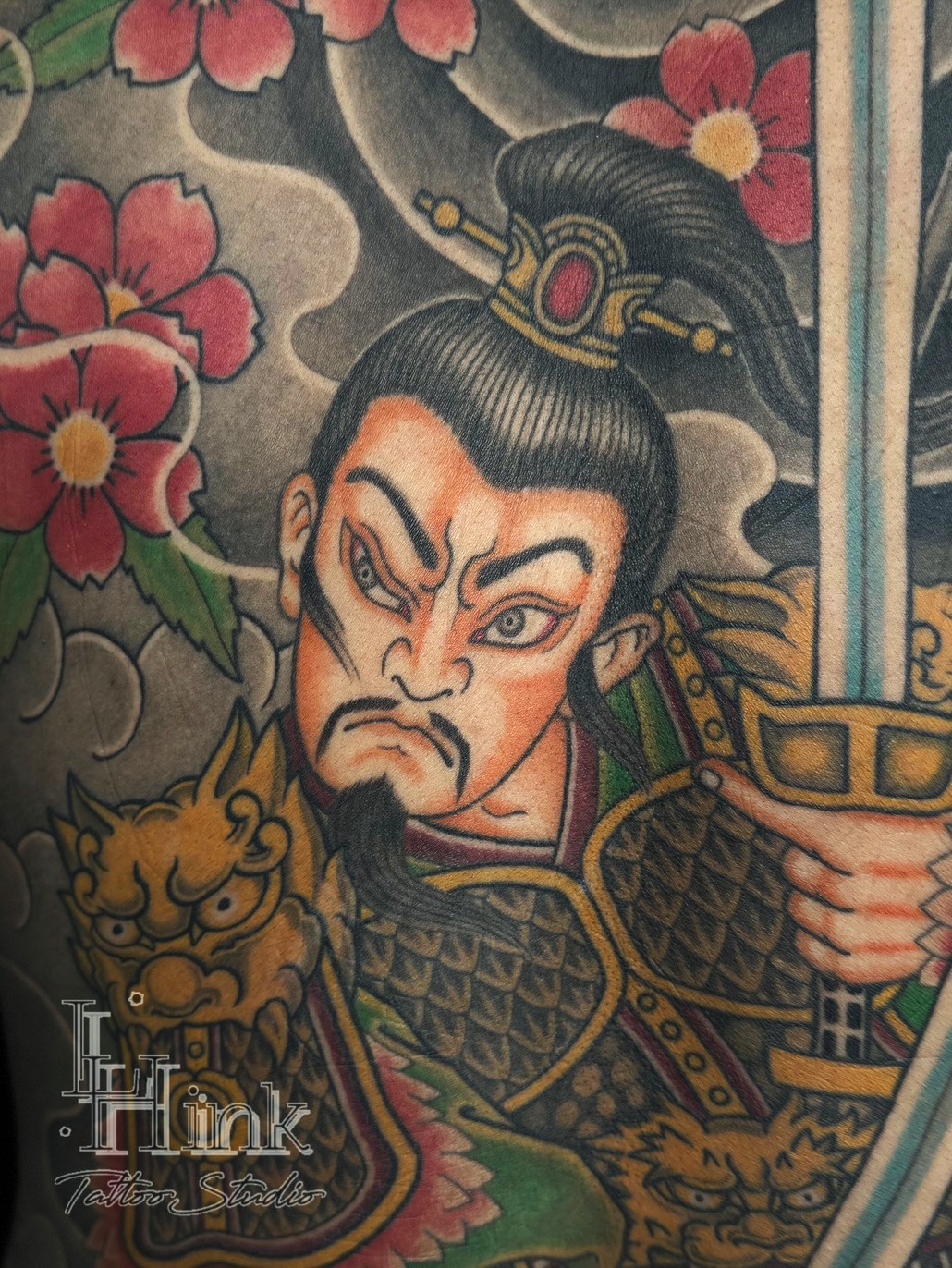 東京吉祥寺のタトゥースタジオLH ink Tattoo Studioで施術した 劉備