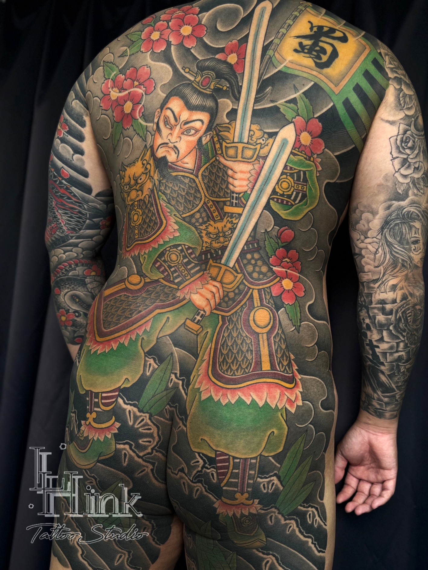 東京吉祥寺のタトゥースタジオLH ink Tattoo Studioで施術した 劉備