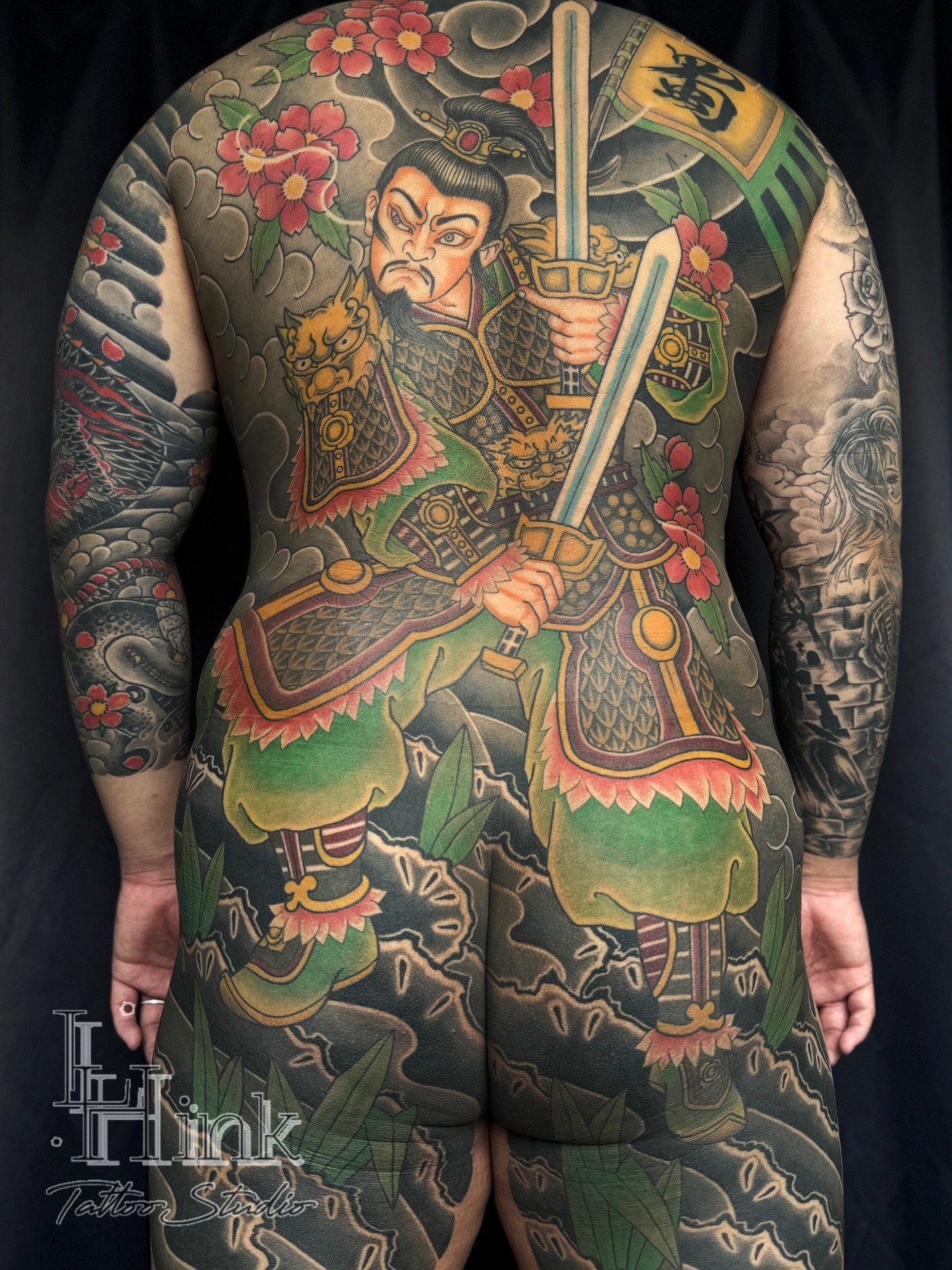 東京吉祥寺のタトゥースタジオLH ink Tattoo Studioで施術した 劉備
