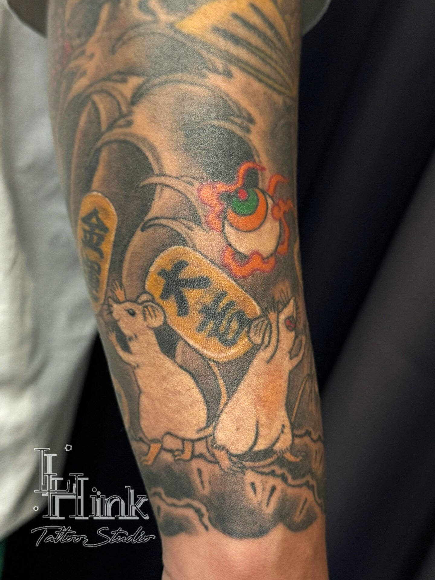 東京吉祥寺のタトゥースタジオLH ink Tattoo Studioで施術した 縁起物