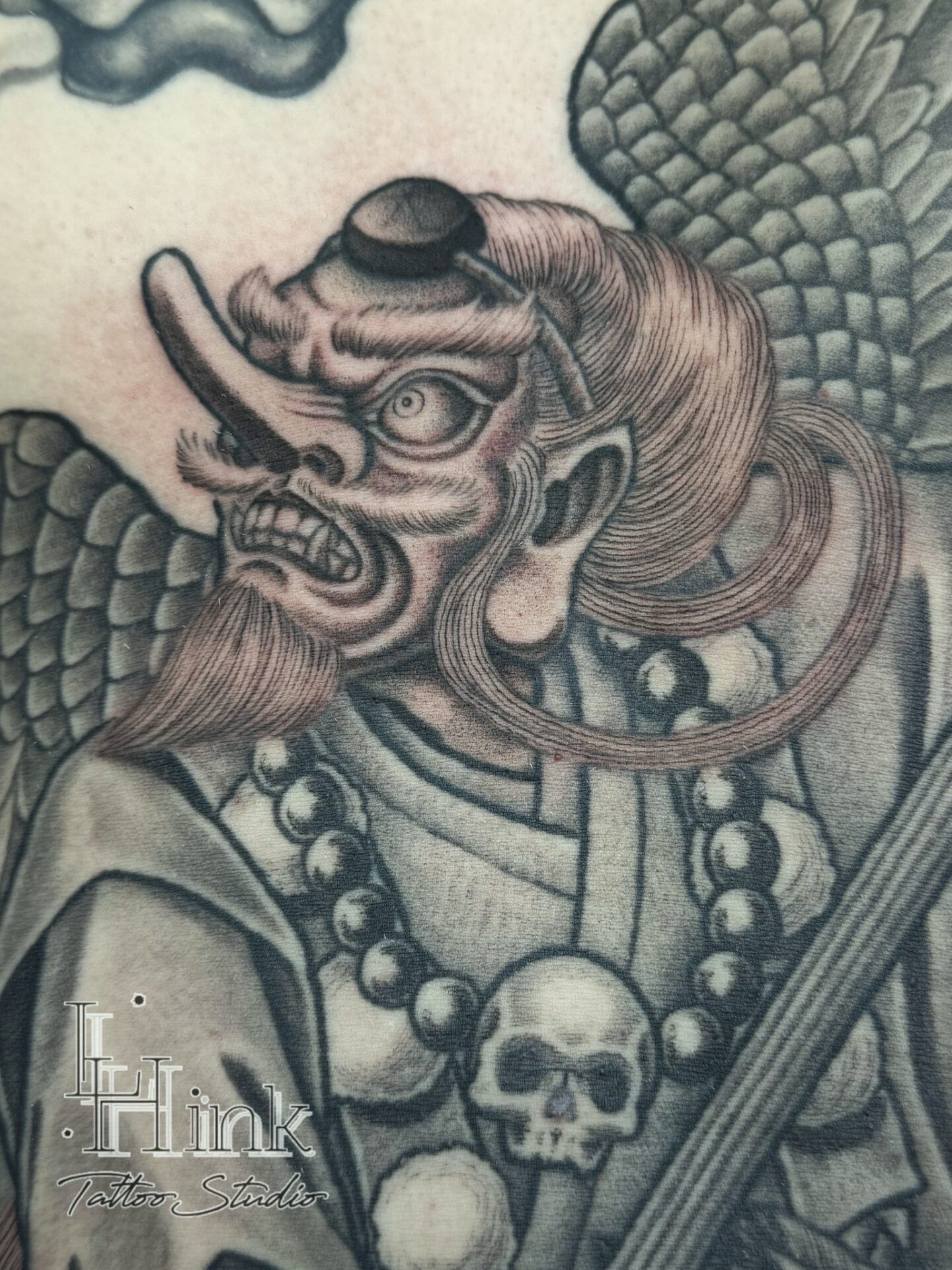東京吉祥寺のタトゥースタジオLH ink Tattoo Studioで施術した 大天狗