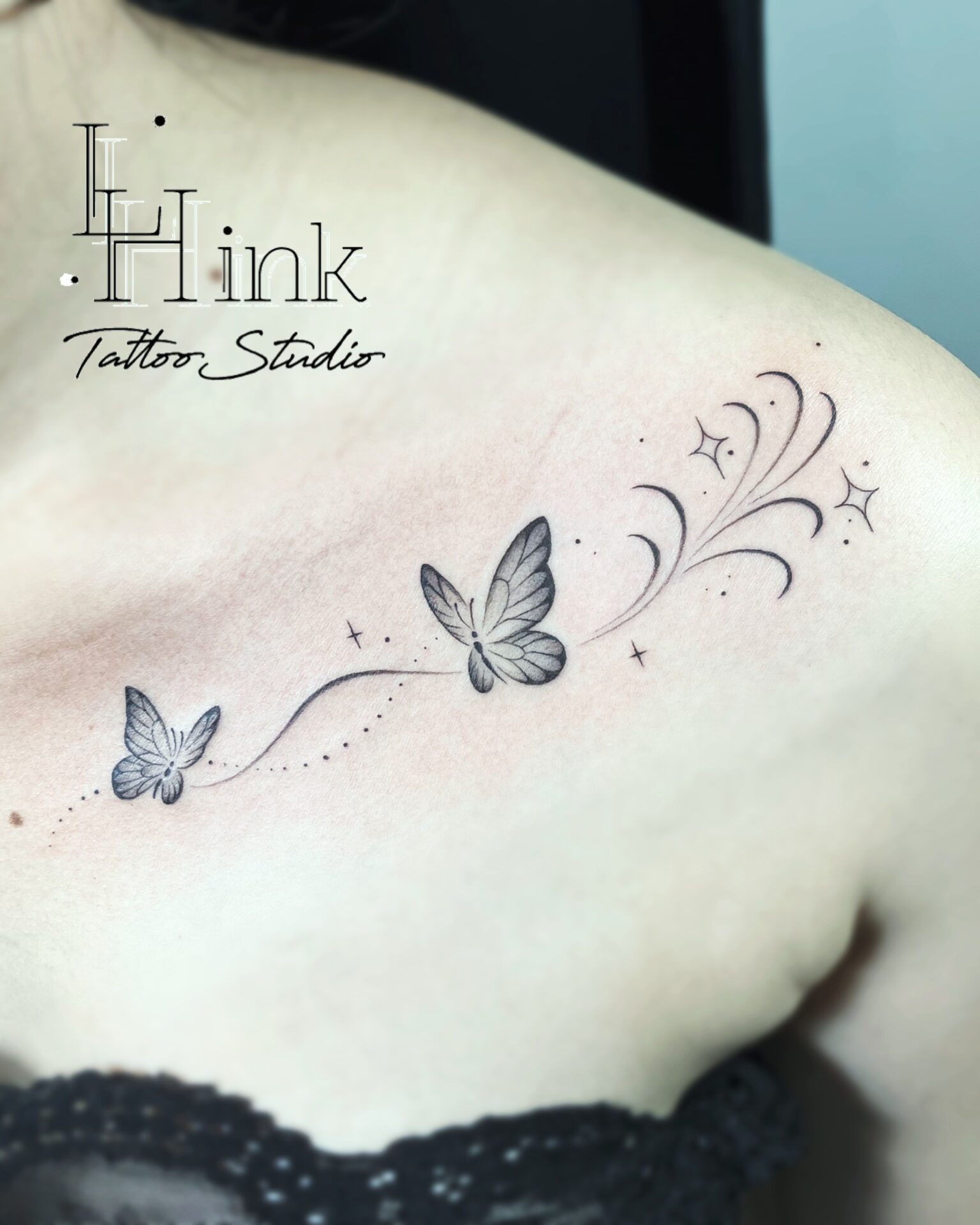 東京吉祥寺のタトゥースタジオLH ink Tattoo Studioで施術した butterflys