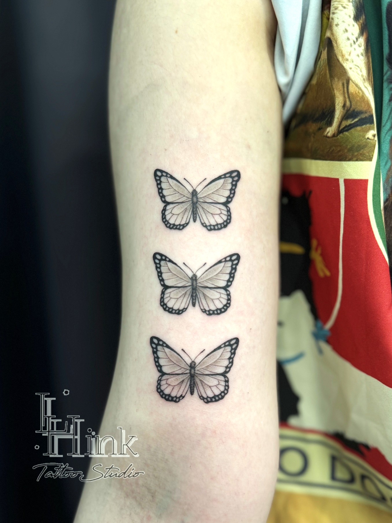 東京吉祥寺のタトゥースタジオLH ink Tattoo Studioで施術した butterflies
